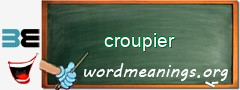 WordMeaning blackboard for croupier